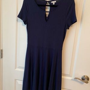 Love Fire Blue A-Line Midi Dress